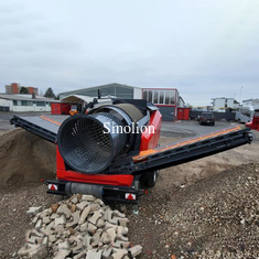 Construction Works Mobile Compost Trommel Sifting Screen Drum for Material Screening