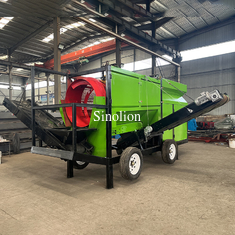 4300*1900*2450MM Compost Trommel Sifter Machine With High Separator Efficiency