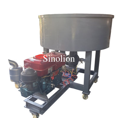 quality  Diesel engine charcoal coal dust double wheel grinding mixer stirring equipment factory