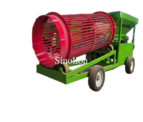 Large Feed Hopper Rotary Type Biomass Wood Waste Chips Trommel Screen Equipment for Optimal Throughput
