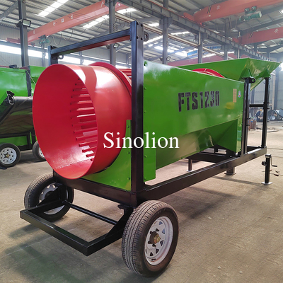 Large Feed Hopper Rotary Type Biomass Wood Waste Chips Trommel Screen Equipment for Optimal Throughput