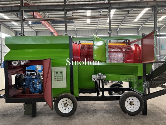 Customizable Voltage Zhengzhou Sinolion Compostable Rotary Compost Trommel Screen 6200 KG