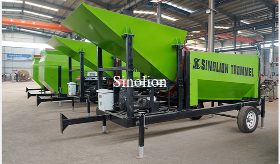 2.4kw-50kw Mobile Shaftless Sawdust Rolling Trommel Screen in Zhengzhou Sinolion