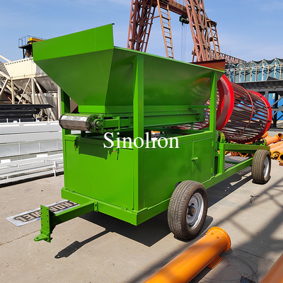 2.4kw-50kw Mobile Shaftless Sawdust Rolling Trommel Screen in Zhengzhou Sinolion