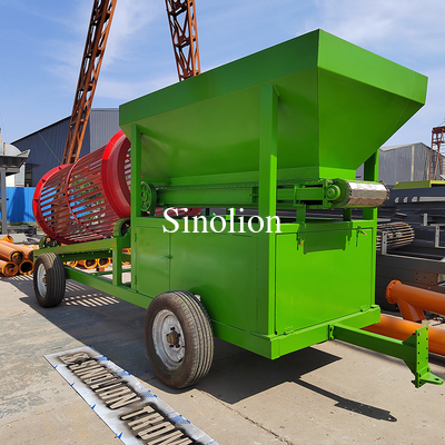 2.4kw-50kw Mobile Shaftless Sawdust Rolling Trommel Screen in Zhengzhou Sinolion