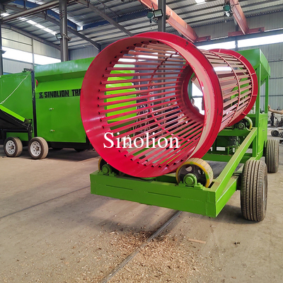 Zhengzhou Sinolion Mobile Coal Sawdust Firewood Rolling Tracked Trommel Vibrating Screen