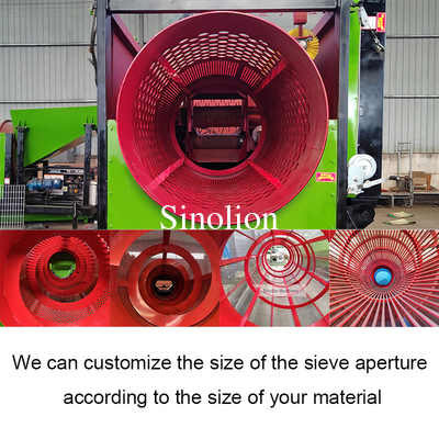 Topsoil/Compost/Wood Sorting Made Easy with Sinolion Double Layer Drum Trommel Screen