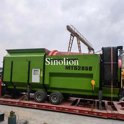 Topsoil Sieve Trommel Screen with Conveyor Zhengzhou Sinolion Double Drum Equipment