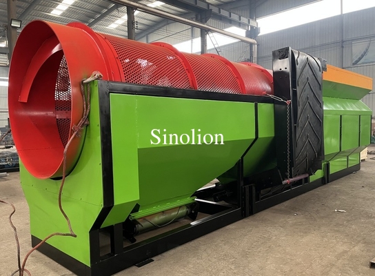 Topsoil Sieve Trommel Screen with Conveyor Zhengzhou Sinolion Double Drum Equipment