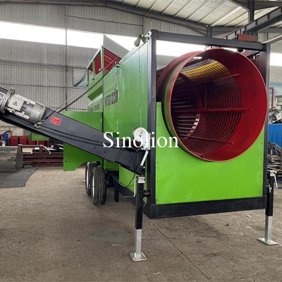 Mobile Roller Screen Trommel Clay Sieve Drum Screen for Compost Soil Separator Machine