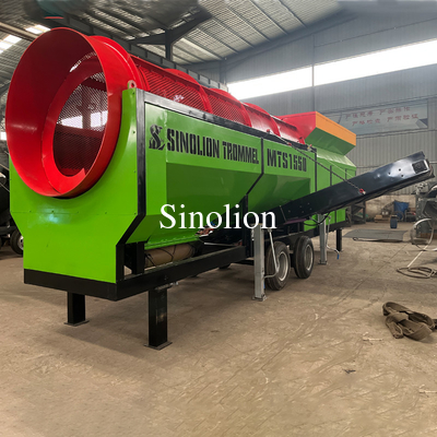 Portable Mobile Compost Trommel Screen Sieve Sifter for Organic Fertilizer Processing