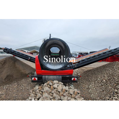 Construction Works Mobile Compost Trommel Sifting Screen Drum for Material Screening