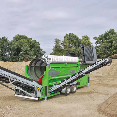 0.4-4.5 m3 Compost Trommel Screen Mobile 9m Vermo Rotary Rock Sieve Sand Machine Equipment
