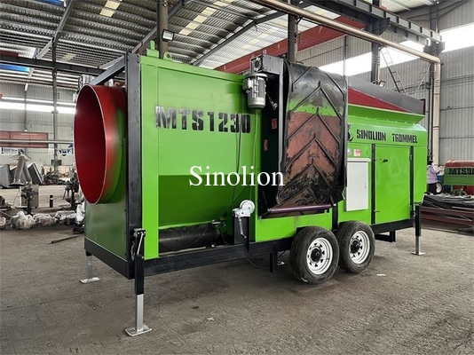 MTS1230 Cleaning Brush Mining Trommel Screener Customization Durable Cleaning System