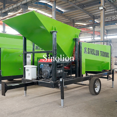 650 KG Mobile Trommel Stone Screening Device Screen Reclaiming Machine for Coal Model