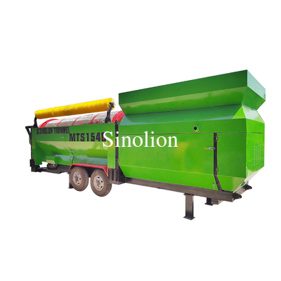 Circular Mobile Sand Drum Screen for Compost Mobile Trommel Screening Plant 6200 KG