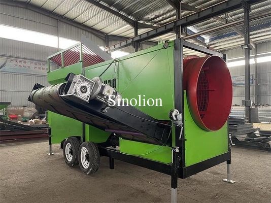 Zhengzhou Sinolion Mobile Topsoil Trommel Screens Portable Sand Screen