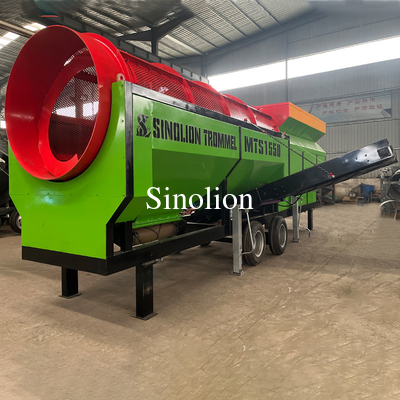 2900 KG Circular Mobile Trommel Screening Plant for Reciprocating Soil Screening Machine
