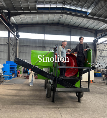 Compost and Stone Screening Made Easy with 2600 KG Mobile Topsoil Trommel Screener