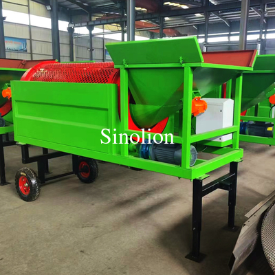 650 KG Energy-saving Mobile Compost Trommel Screen with Diesel Engine Generator Set