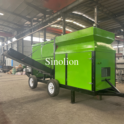 Advanced Mobile Soil Trommel Screen Machine Circular Rock Trommel Screen for Sand Compost