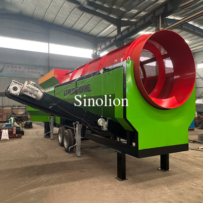 High Efficiency Heavy Duty Trommel Screen For Compost On Farms With Mesh Size 2-80MM