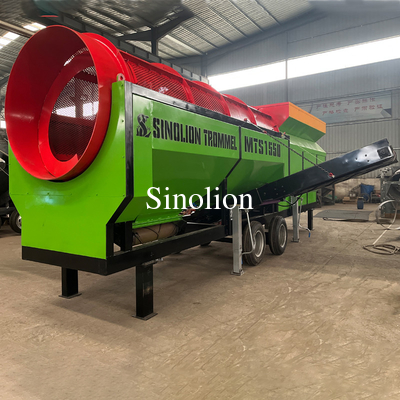 High Efficiency Heavy Duty Trommel Screen For Compost On Farms With Mesh Size 2-80MM