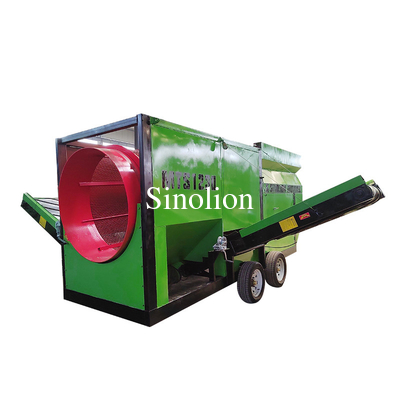 Mini Mobile Soil Trommel Screen Power Screen Topsoil Screener Machine with 2900 KG