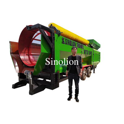 Topsoil and Sand Screening Simplified with Circular Mobile Trommel Screen Machine