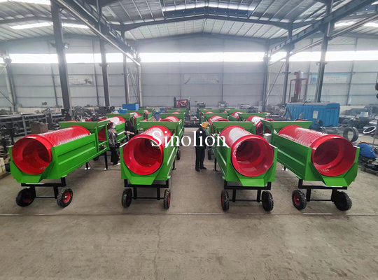 Material Screening Portable Compost Rotary Screener for Garden Accepting Customization