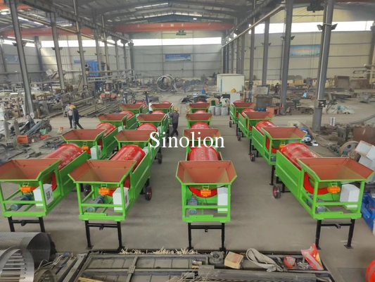 Carbon Steel Mobile Trommel Screen With Discharge Conveyor For Sorting And Separation