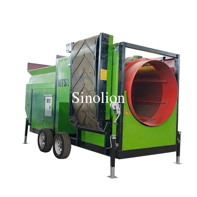 Rotary movable  Trommel Screen Machine For Building waste material