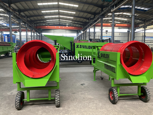 High Capacity Portable Trommel Screen With Carbon Steel Material And Gravity Trommel