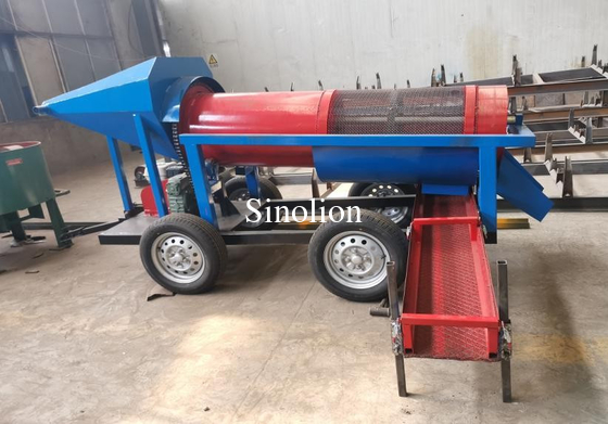 Diesel type small capacity  gold diamond  gravity separator trommel washing machinery equipment