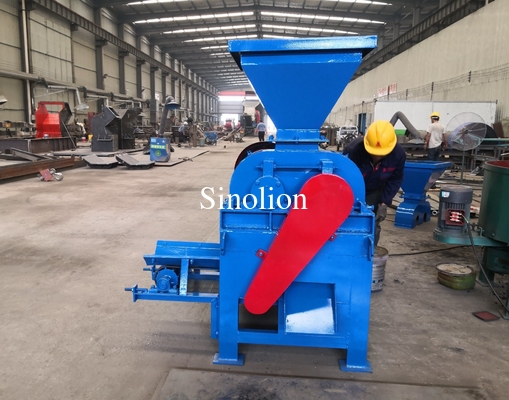 Twin roller charcoal coal briquette machine ball oval shape briquettes making machine