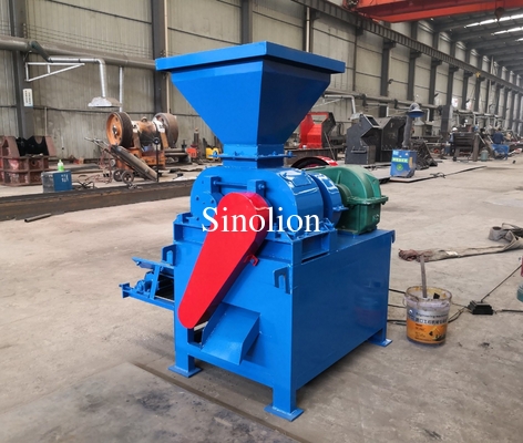 Twin roller charcoal coal briquette machine ball oval shape briquettes making machine