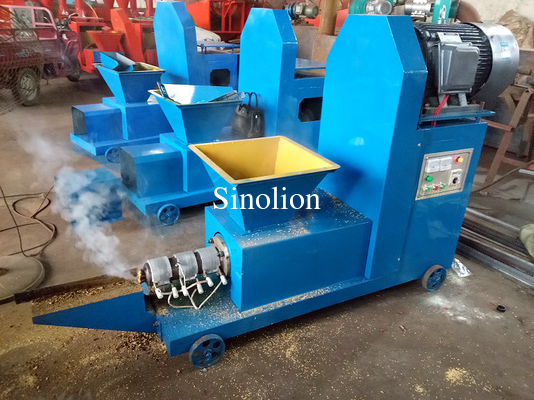 Wood chips hollow rod solid fuel sawdust briquette press machine