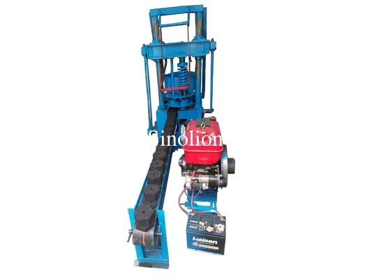Mobile diesel type honeycomb BBQ coal charcoal ball press punching briquette machine